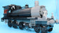 Great Western Railway class 4-6-0 steam engine with coal tender